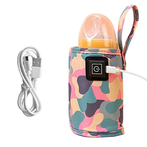 Chauffe-Biberon De Voyage, Chauffe-Biberon Portable Pour Lait Maternel, Avec Chargeur Usb Et Pochette Isolante, Motif Camouflage Niuniu