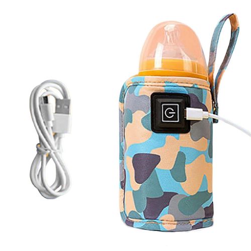 Chauffe-Biberon De Voyage, Chauffe-Biberon Portable Pour Lait Maternel, Avec Chargeur Usb Et Pochette Isolante, Motif Camouflage Niuniu
