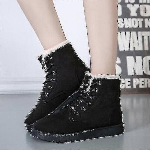 Bottes D'hiver Pour Femmes Bottes De Neige En Faux Daim Bottes Chaudes En Fourrure Pour Femmes