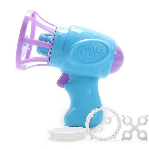 Machine À Bulles Magique Amusante Pour L'été, Pistolet À Bulles Électrique Avec Mini Ventilateur, Jouets D'extérieur Pour Enfants - Bleu