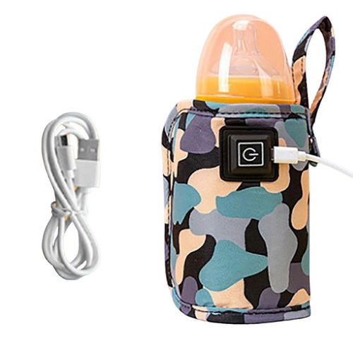 Chauffe-Biberon De Voyage, Chauffe-Biberon Portable Pour Lait Maternel, Avec Chargeur Usb Et Pochette Isolante, Motif Camouflage Niuniu