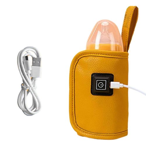 Chauffe-Biberon De Voyage, Chauffe-Biberon Portable Pour Lait Maternel, Avec Chargeur Usb Et Pochette Isolante, Couleur Unie, Niuniu