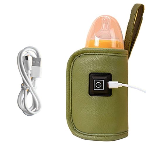 Chauffe-Biberon De Voyage, Chauffe-Biberon Portable Pour Lait Maternel, Avec Chargeur Usb Et Pochette Isolante, Couleur Unie, Niuniu