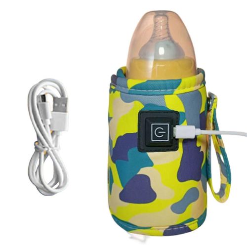 Chauffe-Biberon De Voyage, Chauffe-Biberon Portable Pour Lait Maternel, Avec Chargeur Usb Et Pochette Isolante, Motif Camouflage Niuniu