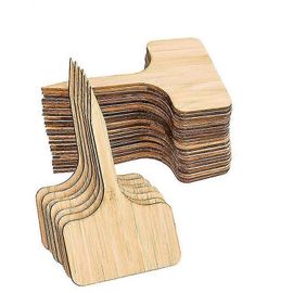 Étiquettes Pour Plantes En Bambou Avec Marqueur, Étiquettes En Bois De Type T Pour Plantes, Marqueurs De Jardin Pour Graines, Herbes En Pot, Fleurs Et Légumes (Lot De 5 (50 Pièces), Bois)