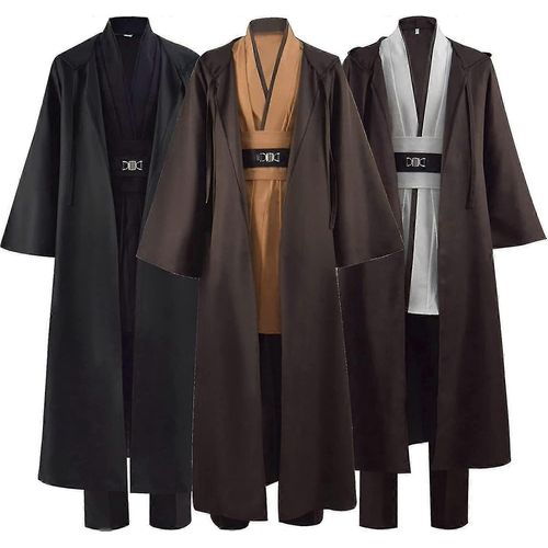 Costume Tunique De Chevalier Pour Adulte, Ensemble Complet, Robe À Capuche, Uniforme Jedi, Costume D'halloween Pour Homme, Cape De Cosplay, Taille M