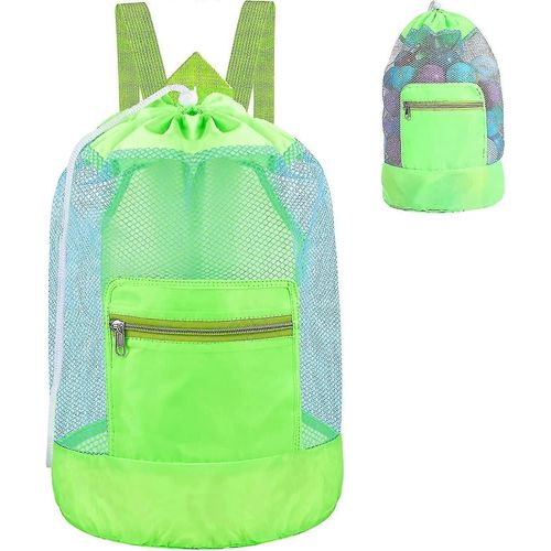Sac De Rangement Pour Jouets De Plage, Grand Sac En Maille, Pliable Et Réutilisable, Pour Enfants - Vert