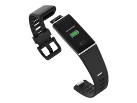 MyKronoz ZeTrack - Argent - suivi d'activités avec bande - noir - affichage 0.96" - Bluetooth - 20 g