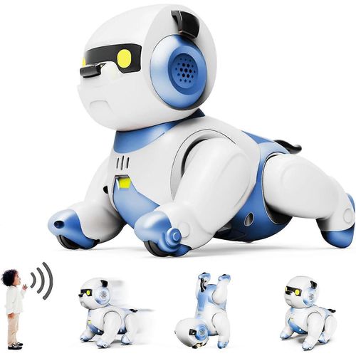 Jouet robot interactif intelligent pour enfants avec commande vocale et tactile, animal de compagnie dansant, jouet radiocommandé pour garçons et filles de 3, 4, 5, 6, 7, 8, 9, 10 ans et plus.