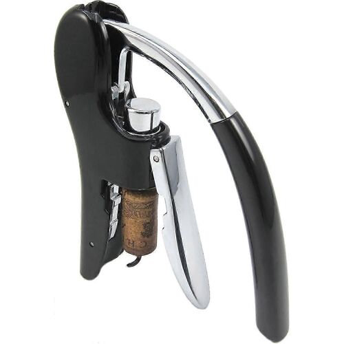 Tire-Bouchon Professionnel À Levier Vertical Octopus Premium En Alliage De Zinc (Noir)