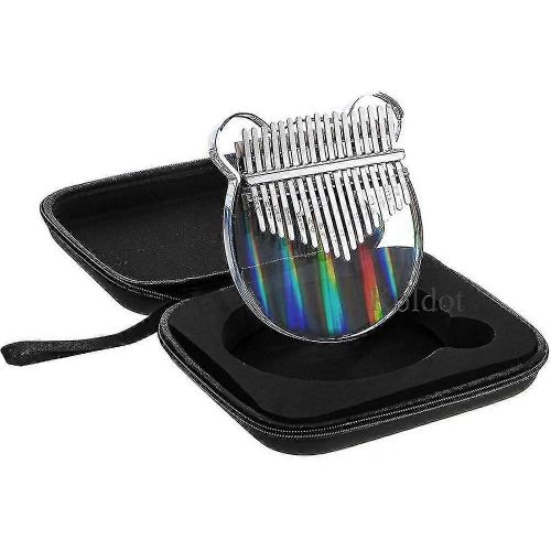 Piano À Pouce Kalimba Arc-En-Ciel Transparent En Forme D'ours, 17 Touches, Piano À Doigts Solides