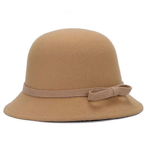 Chapeau Melon Vintage En Feutre De Laine Avec N?ud Papillon Pour Adulte