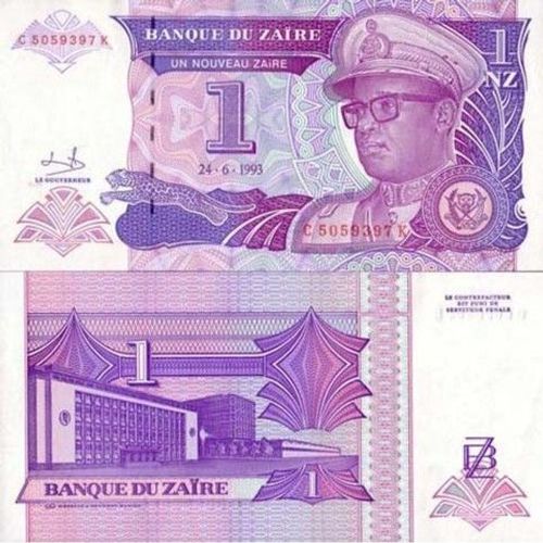 Billet Zaire 1 Nouveau Zaire
