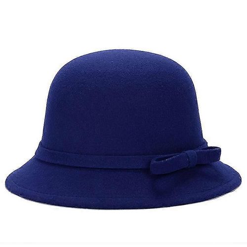 Chapeau Melon Vintage En Feutre De Laine Avec N?ud Papillon Pour Adulte