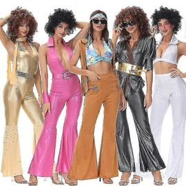 Nouveautés Costume De Danse Disco Funky Fox Années 70 Pour Femme - L