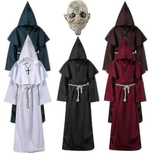 Robe De La Mort Cosplay Costume De Jeu De Rôle Costume De Sorcier Vêtements D'halloween-L