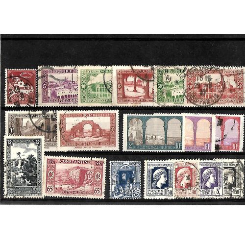 Algérie - Lot De 18 Timbres Oblitérés - Très Bon Etat - Photo Contractuelle