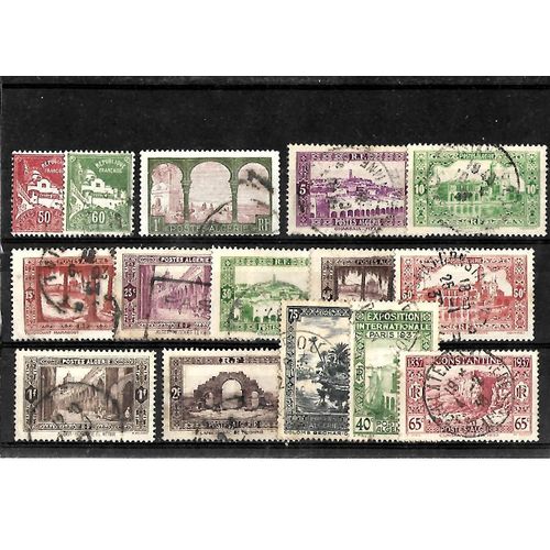 Algérie - Lot De 15 Timbres Oblitérés Très Bon Etat - Photo Contractuelle