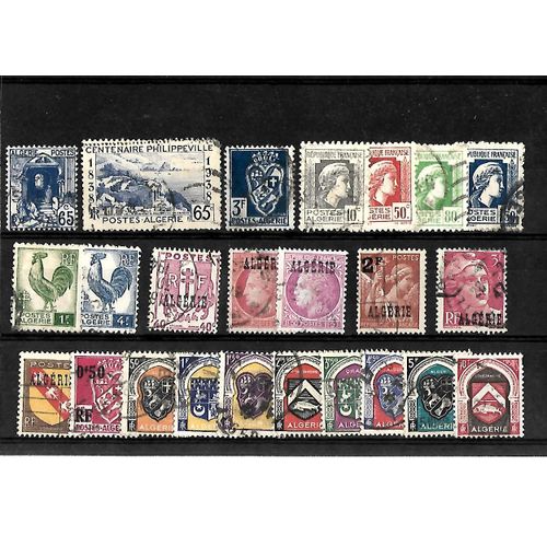 Algérie - Lot De 24 Timbres Oblitérés Très Bon Etat - Photo Contractuelle