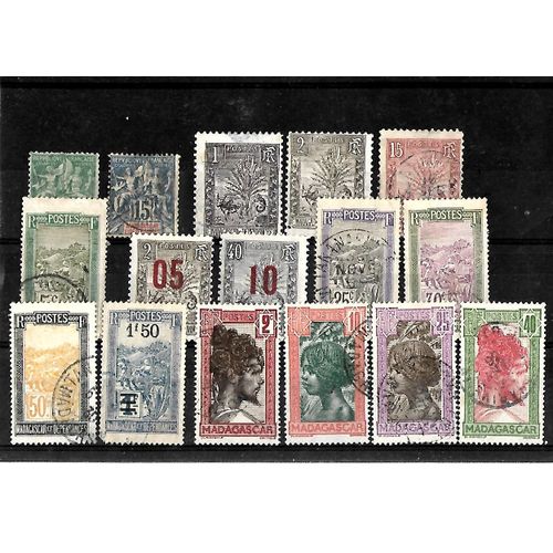 Madagascar - Lot De 16 Timbres Oblitérés