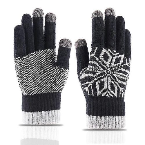 Gants D'hiver Pour Écran Tactile, Chauds Et Thermiques, Tricotés Et Épais, Pour Homme
