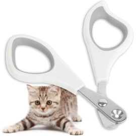 Coupe-Griffes Pour Chat Et Animal De Compagnie, En Acier Inoxydable, Avec Trou De Positionnement De 2 Mm, Blanc