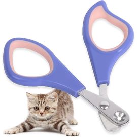 Coupe-Griffes Pour Chat Et Animal De Compagnie, En Acier Inoxydable, Avec Trou De Positionnement De 2 Mm, Violet