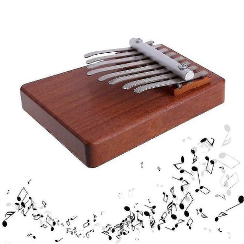 Piano À Doigts Kalimba Mbira Likembe Sanza, 8 Touches, Instrument En Bois De Rose