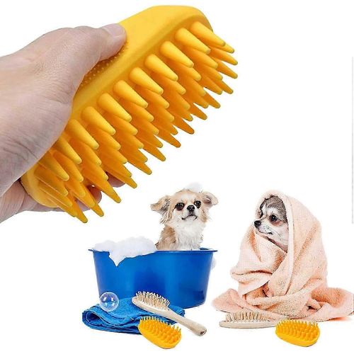 Brosse De Massage Pour Chien, Brosse De Bain Pour Animaux, Brosse De Toilettage Pour Chien, Peigne De Massage En Silicone