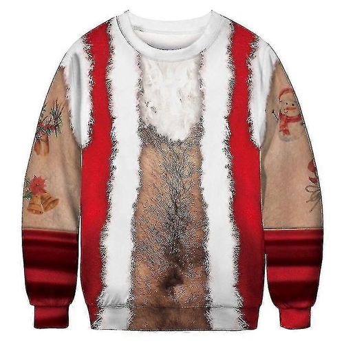Pull De Noël Moche Pour Homme, Sweat-Shirt Fantaisie 3d Unisexe, Taille M