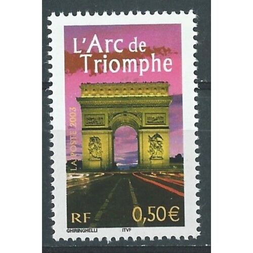 Portraits De Régions, La France À Voir. L'arc De Triomphe À Paris 2003 Neuf** N° 3599
