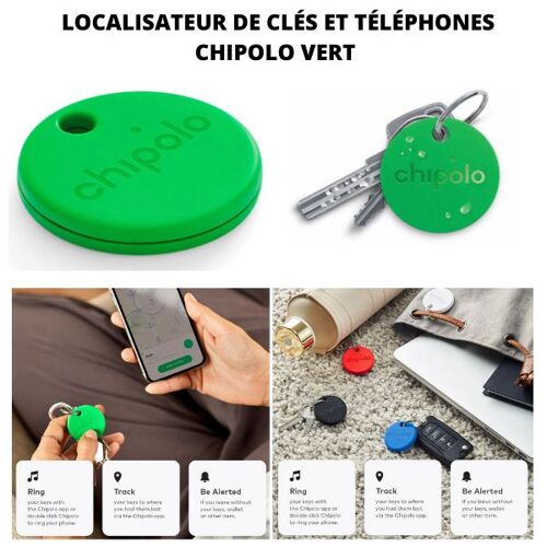 Chipolo ONE - Balise de sécurité sans fil pour téléphone portable - vert