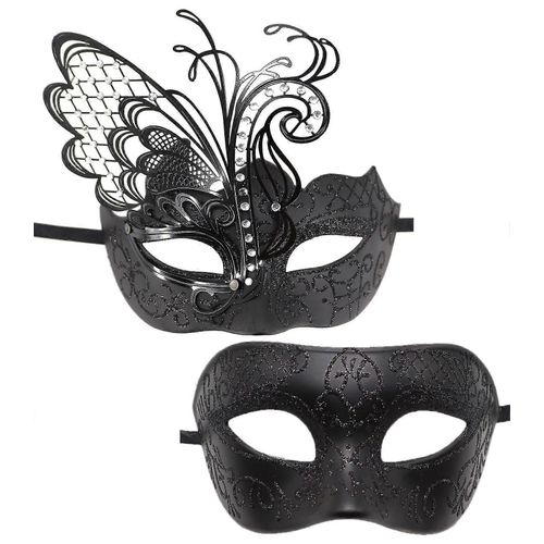 Masques De Mascarade Pour Couple Masque De Mascarade Vénitien Papillon/Halloween/Mardi Gras/Fête/Bal/Mariage-Adulte