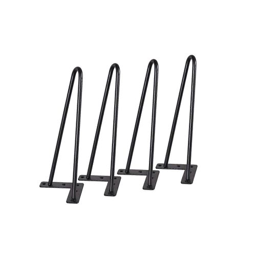 Lot De 4 Pieds En Épingle À Cheveux De 20 Cm, Pieds De Table En Métal Pour Meubles De Bricolage, Parfaits Pour Armoires, Meubles Tv Et Tiroirs.