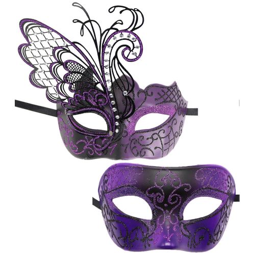 Masques De Mascarade Pour Couple Masque De Mascarade Vénitien Papillon/Halloween/Mardi Gras/Fête/Bal/Mariage-Adulte