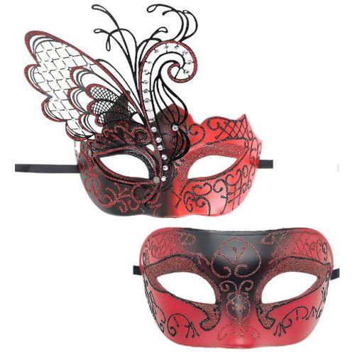 Masques De Mascarade Pour Couple Masque De Mascarade Vénitien Papillon/Halloween/Mardi Gras/Fête/Bal/Mariage-Adulte