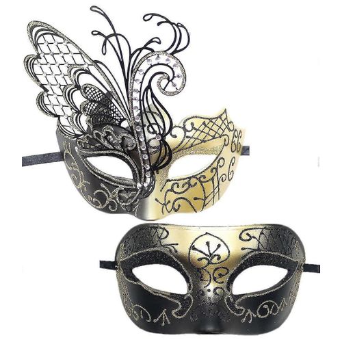 Masques De Mascarade Pour Couple Masque De Mascarade Vénitien Papillon/Halloween/Mardi Gras/Fête/Bal/Mariage-Adulte