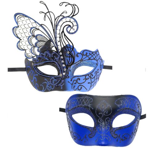 Masques De Mascarade Pour Couple Masque De Mascarade Vénitien Papillon/Halloween/Mardi Gras/Fête/Bal/Mariage-Adulte