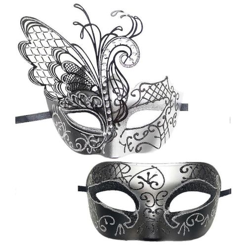 Masques De Mascarade Pour Couple Masque De Mascarade Vénitien Papillon/Halloween/Mardi Gras/Fête/Bal/Mariage-Adulte