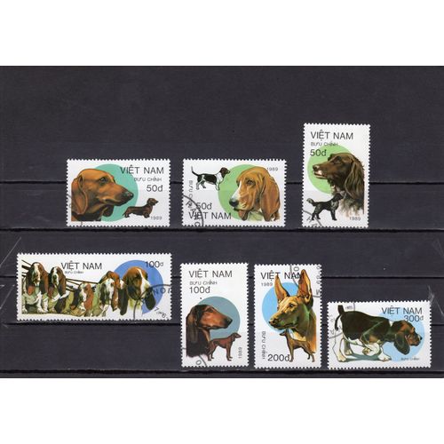 Timbres-Poste Du Vietnam (Chiens)