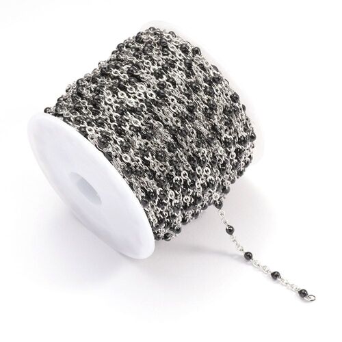 Chaîne De Perles En Acier Inoxydable, Rouleau De 10 Mètres, Câble En Rouleau, Émail, Or, Collier, Boule, Composants Pour La Fabrication De Bijoux, Bricolage, Vente En Gros