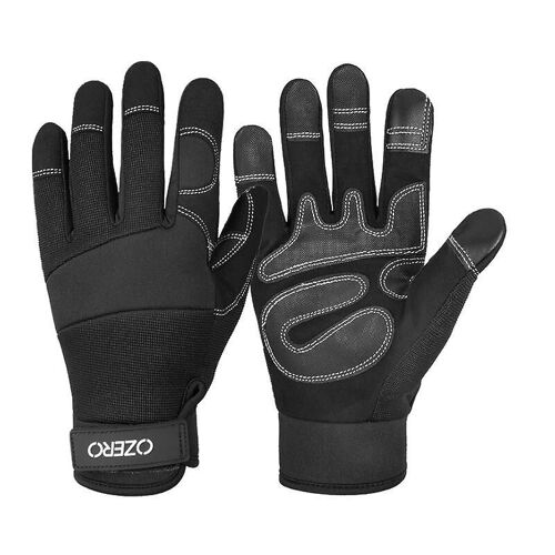 Gants de jardinage, gants d'équitation, gants d'extérieur, gants tactiles, gants de travail, gants antidérapants et résistants à l'usure, noir, L