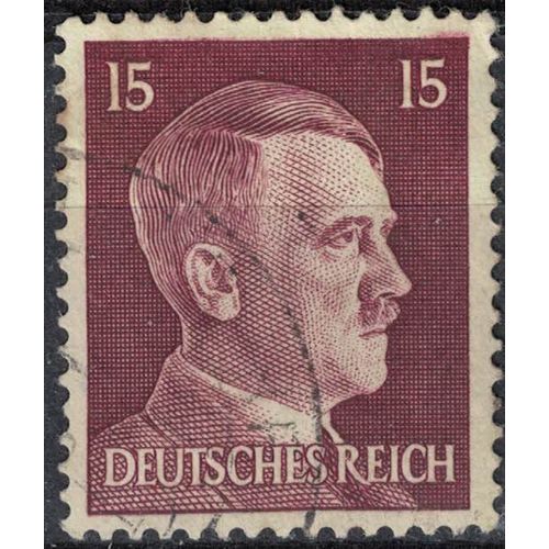 Allemagne 1941 Oblitéré Used Deutsches Reich Adolf Hitler 15 Pfennig Carmine Brun Su