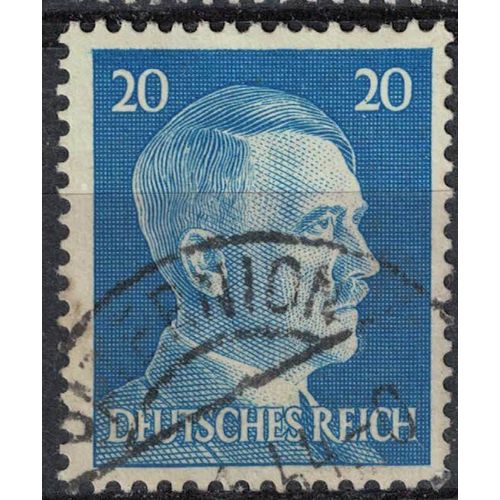 Allemagne 1941 Oblitéré Used Deutsches Reich Adolf Hitler 20 Pfennig Cobalt Foncé Su