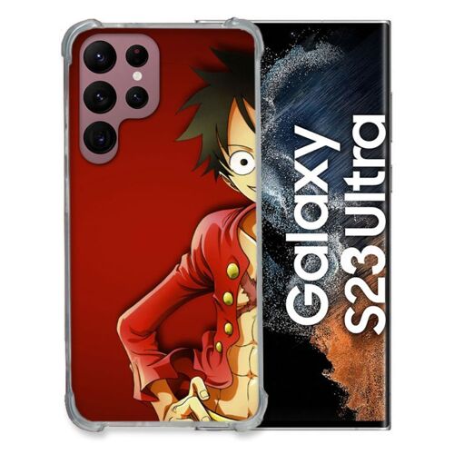 Coque Renforcée En Verre Trempé Pour Samsung Galaxy S23 Ultra Manga One Piece Luffy