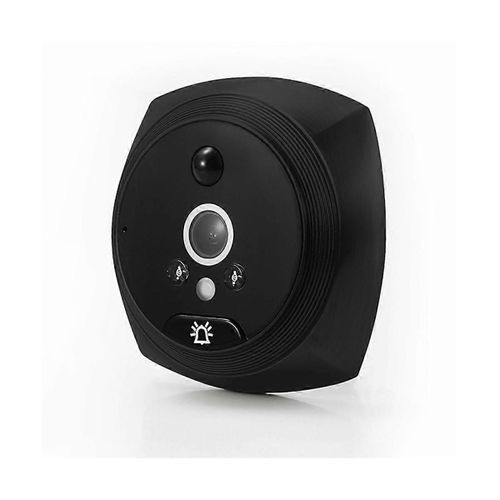 Sonnette numérique avec écran LCD de 4,5 pouces, vision nocturne 2MP 145°, ?il de porte PIR, judas électronique