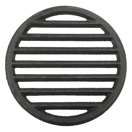 Grille de barbecue ronde en fonte pour feu de camp, plaque de charbon de bois haute température