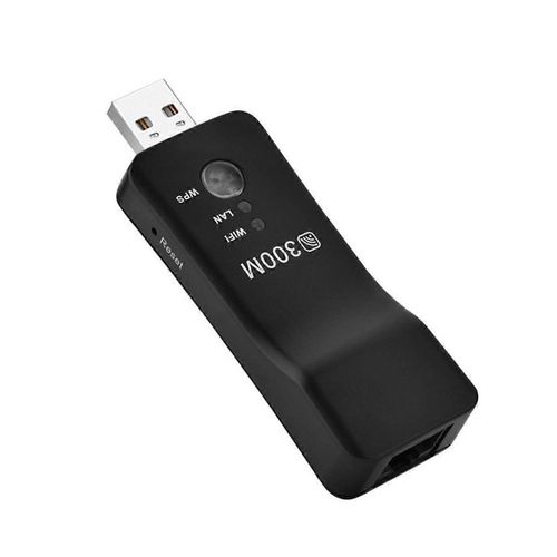 Adaptateur répéteur Wi-Fi universel USB sans fil 300 Mbps pour Smart TV, répéteur réseau Ethernet
