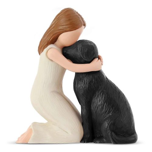 Figurines « J'aime mon chien », cadeaux commémoratifs d'amitié avec un ange chien, figurine sculptée et peinte à la main