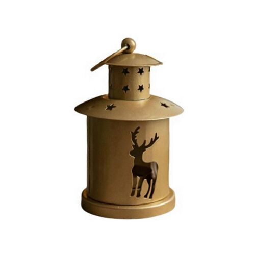 Chandelier de Noël vintage en fer, style cabane de Noël, accessoires décoratifs B